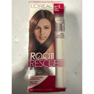 L'Oreal Paris Root Rescue 6 Light Brown 10 Minute Root Coloring‎ Hair Dye Kit
